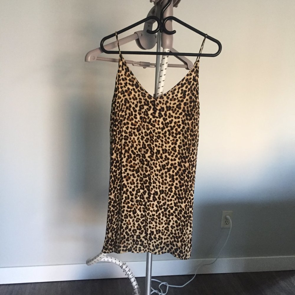 Wilfred Free Leopard Print Slip Dress Size M